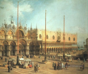 Piazza San Marco à la recherche du sud est Canaletto Peinture à l'huile